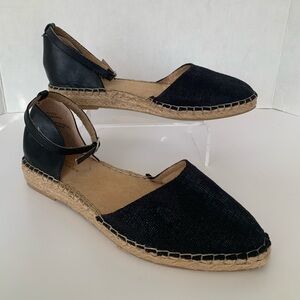 White Mountain Loafers Espadrille Flat Shoes Black Women's Size 10M